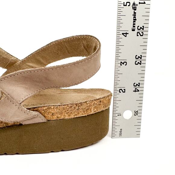 Noat Kayla Gray Suede Nubuck Leather Strappy Wedge Sandal 13 Comfort Lightweight - Picture 9 of 16